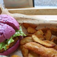 BEST THING EVER. Super filling, Cheap, Vegan! at Flower Burger in Monza