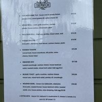 Breakfast menu November 2021 at The Patch in Mullumbimby