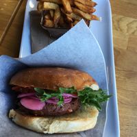 Vegan burger menu at Friends & Brgrs in Helsinki