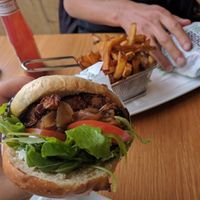 Vegan burger at Friends & Brgrs in Tampere