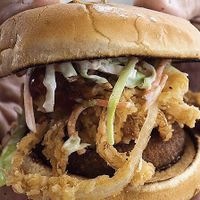 Vegetarian burger at PJ's Grill in Carson