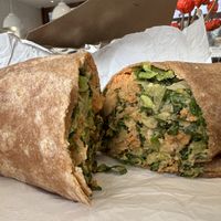 Buffalo cauliflower wrap  at Organika Kitchen in Southport