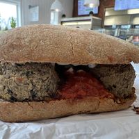 Meatball sandwich   at Organika Kitchen in Southport