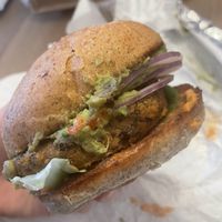 Kalifornia burger  at Organika Kitchen in Southport