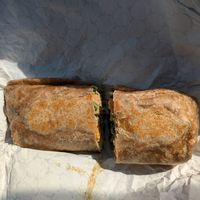 Buffalo cauliflower wrap at Organika Kitchen in Southport