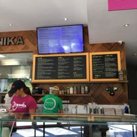 Smoothie and açaí bowl menus at Organika Kitchen in Southport