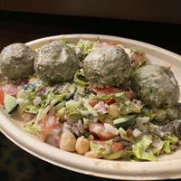 Mediterranean bowl with falafel and quinoa  at Organika Kitchen in Southport