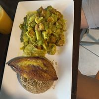 Curry veggies & tofu  at Yardie Spice in Homestead