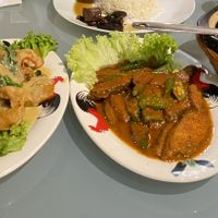 奶油杏鲍菇、香辣kampung余、朱角醋 at Mori Tea House and Residence in Malacca