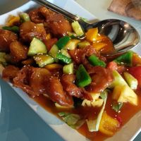 Sweet-sour oyster mushrooms at Mori Tea House and Residence in Malacca