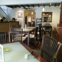 Inside seating at Mori Tea House and Residence in Malacca