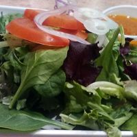 Side Salad for burger.  February 2021. at Wild Flower Cafe in Red Hook