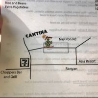 map at Cantina de Koh Tao in Koh Tao