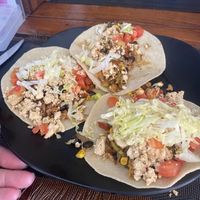 Veggie tacos with added tofu  at Cantina de Koh Tao in Koh Tao