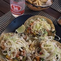 veggie tacos (specify vegan, +added tofu 20 Baht)  at Cantina de Koh Tao in Koh Tao