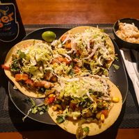 Veggie Taco Plate with vegan Cheese and Tofu at Cantina de Koh Tao in Koh Tao