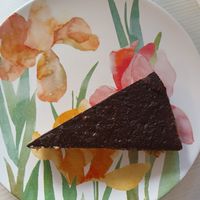 Chocolate and pear cake at Natu in Santander