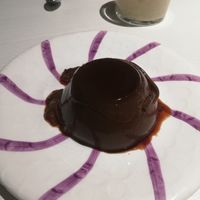 Carob flan at Natu in Santander