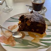 3. Gang des Menüs: Schokokuchen mit Mango  at Natu in Santander