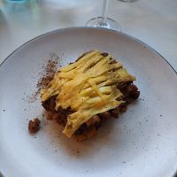 Lasagna main (menu del dia) at Natu in Santander