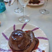 Flan desert (menu del dia) at Natu in Santander