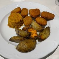 Heura con cus cus, patatas y boniato  at Natu in Santander