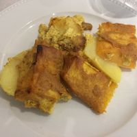 Boiled potatoes with tofu, the rest I am not sure what it is. Apparently and hopefully vegan.  at Natu in Santander