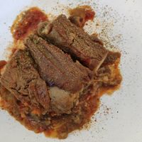 Mousaka de berenjenas y pimiento at Natu in Santander