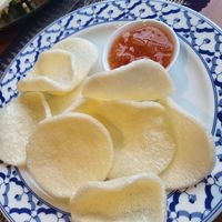 Vegan "Shrimp" Chips at Bangkok Cafe in Trondheim