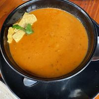 Tomato soup (yum)  at Burger Green  in Pereira