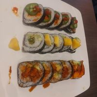 Fire roll, lotus roll, and sweet potato roll at Sushi 101 Bar & Grill in Tempe