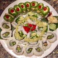 Top: Garden Fire Roll   Center: Krispy Green Roll   Bottom: Asparagus Tempura Roll at Sushi 101 Bar & Grill in Tempe