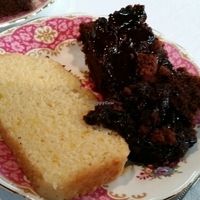 Gluten free lemon cake and gluten free chocolate cake.  at The Meeting Room Cafe in Cardiff