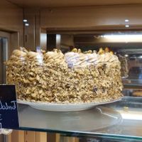 Vegan coffee and walnut cake, very big ! at Ransoms Tearooms and Restaurant in Jersey