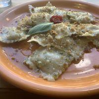 Vegan chickpea ravioli  at In Pasta in Lucca