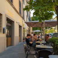 Outside at In Pasta in Lucca
