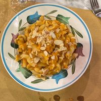 Pasta with pumpkin sauce and almonds   at In Pasta in Lucca