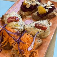 Vegan “bruschetta"  at In Pasta in Lucca