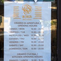 As of June 18, 2019 at In Pasta in Lucca