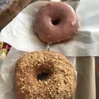 French toast and blueberry doughnuts  at Dun-Well Doughnuts in New York City