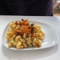 Mac’n’cheese with coconut bacon at Blanche Bakery in Cardiff