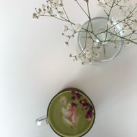 Matcha latte  at Blanche Bakery in Cardiff
