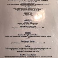 Vegan Menu 1/2 at Gypsy Cafe in Lincoln