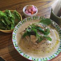 mushroom rice perilla - tasty - kind of like curry at Slunch Factory - 슬런치 팩토리 in Seoul