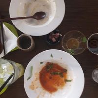 what was left of the mushroom rice pasta and risotto.  at Slunch Factory - 슬런치 팩토리 in Seoul