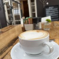 With oat milk...  at The Courtyard Cafe in Kalk Bay