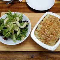 Lentil & aubergine Moussaka at The Courtyard Cafe in Kalk Bay