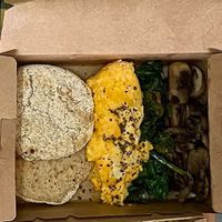 Muffins with scrambled egg at Real Food 真食 - South Beach in Central Singapore