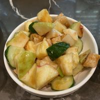 I cannot remember what this fruit app was called but it was crisp and refreshing!  at Real Food 真食 - South Beach in Central Singapore