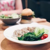Dry dumpling noodles at Real Food 真食 - South Beach in Central Singapore